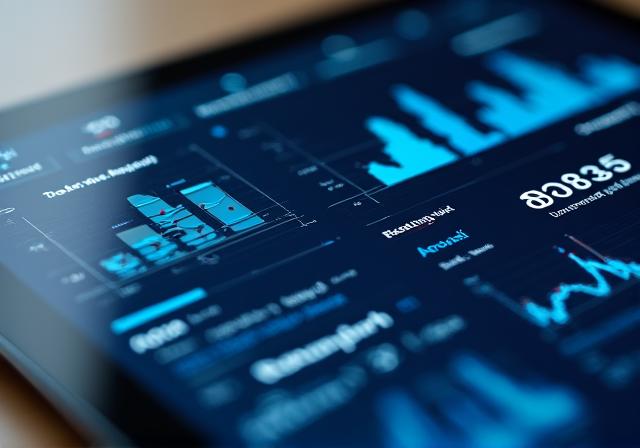 Close-up view of a sleek AI-driven analytics interface
