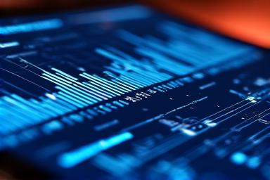 Interactive bar and line charts on a dark interface
